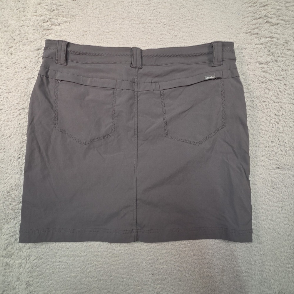 Eddie Bauer Adventurer 2.0 Skort Skirt Womens 10 Gray Stretch Performance Hiking - Picture 7 of 15
